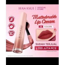 Hanasui Mattedorable Lip Cream Shade 16 Glam - Lipstik Matte Cair Ringan Transferproof